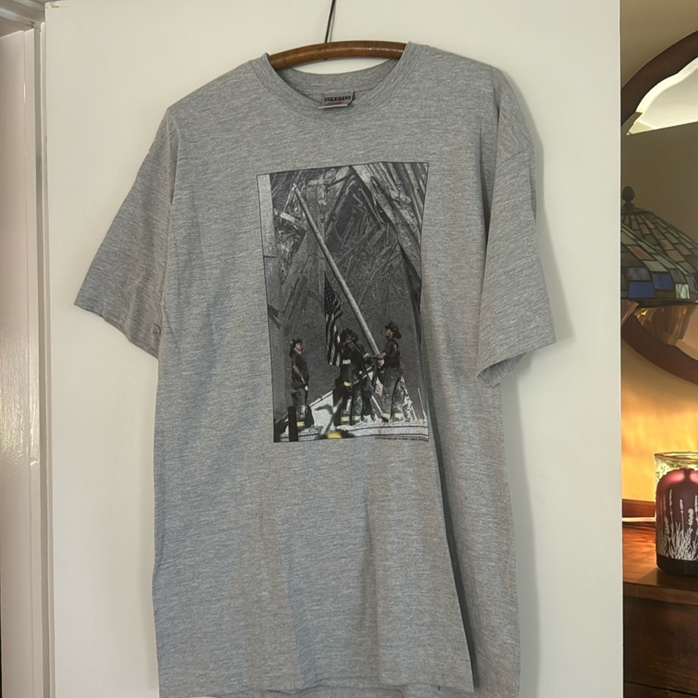 NWT 9/11 FDNY Remembrance Tee Shirt. Size L & Tunnel 2 Towers Tote Bag NWT
